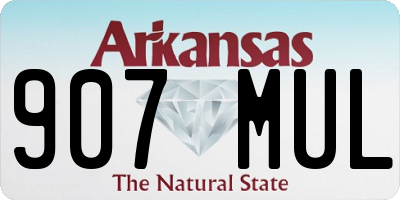 AR license plate 907MUL
