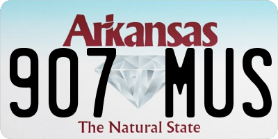 AR license plate 907MUS