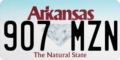AR license plate 907MZN