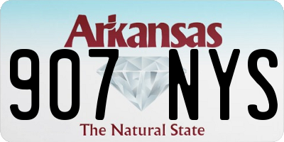 AR license plate 907NYS