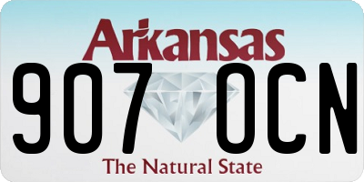 AR license plate 907OCN