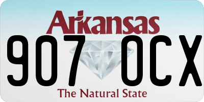 AR license plate 907OCX