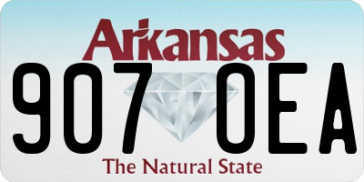 AR license plate 907OEA