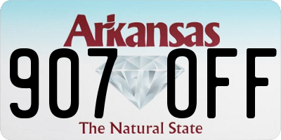 AR license plate 907OFF