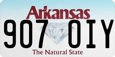 AR license plate 907OIY
