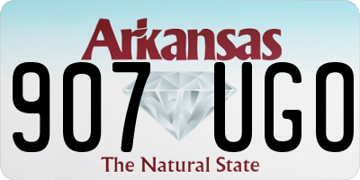 AR license plate 907UGO