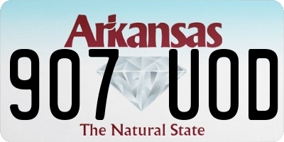 AR license plate 907UOD