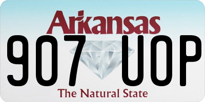 AR license plate 907UOP
