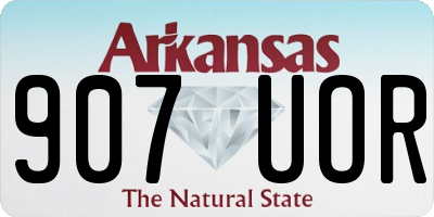AR license plate 907UOR