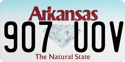 AR license plate 907UOV
