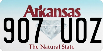 AR license plate 907UOZ