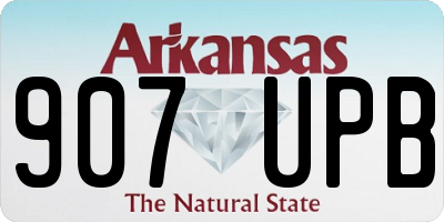 AR license plate 907UPB