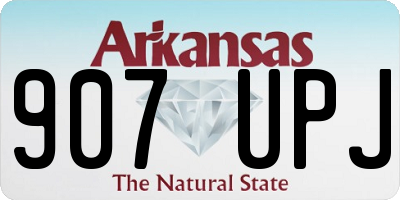 AR license plate 907UPJ