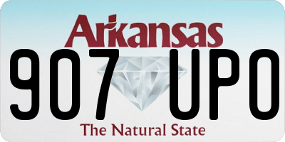 AR license plate 907UPO