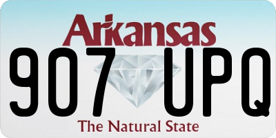 AR license plate 907UPQ