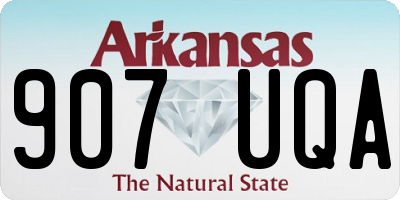 AR license plate 907UQA