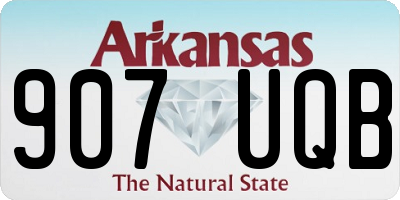 AR license plate 907UQB