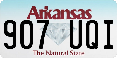AR license plate 907UQI