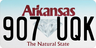 AR license plate 907UQK