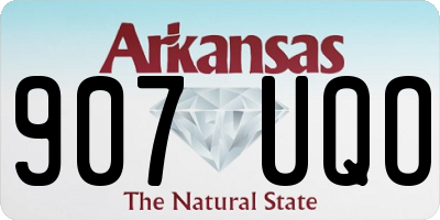 AR license plate 907UQO