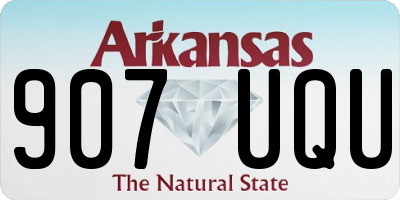 AR license plate 907UQU