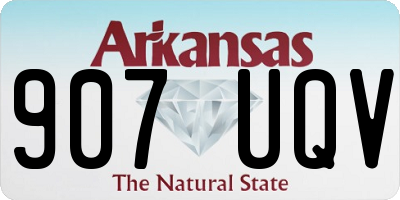 AR license plate 907UQV