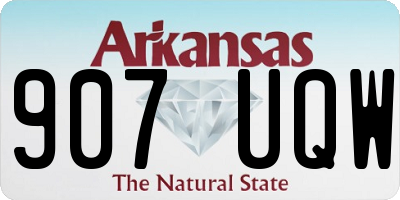 AR license plate 907UQW