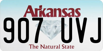 AR license plate 907UVJ