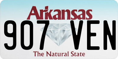 AR license plate 907VEN