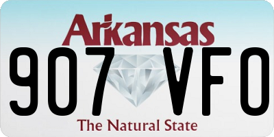 AR license plate 907VFO