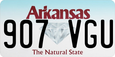 AR license plate 907VGU