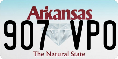 AR license plate 907VPO