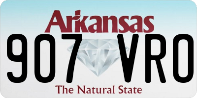 AR license plate 907VRO