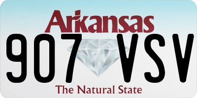 AR license plate 907VSV