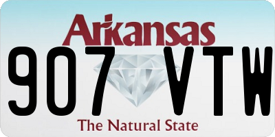 AR license plate 907VTW