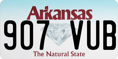 AR license plate 907VUB