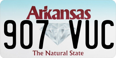 AR license plate 907VUC