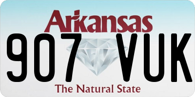 AR license plate 907VUK