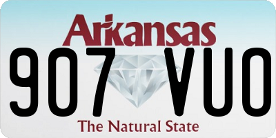 AR license plate 907VUO
