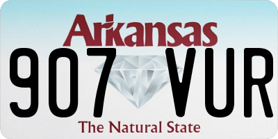 AR license plate 907VUR