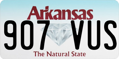AR license plate 907VUS