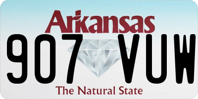 AR license plate 907VUW