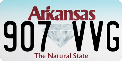 AR license plate 907VVG