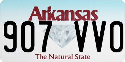 AR license plate 907VVO