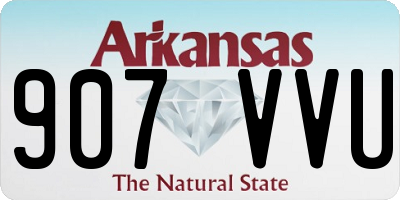 AR license plate 907VVU