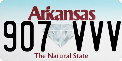 AR license plate 907VVV