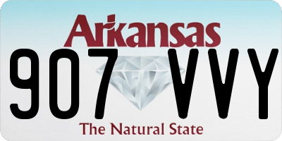 AR license plate 907VVY