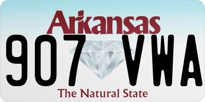 AR license plate 907VWA