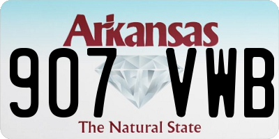 AR license plate 907VWB