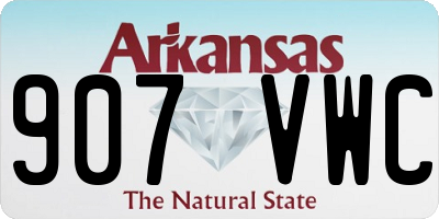 AR license plate 907VWC